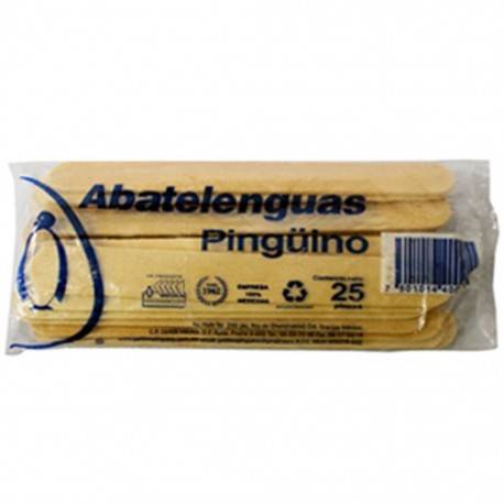 ABATELENGUAS MADERA PINGUINO C/25 - Envío Gratuito