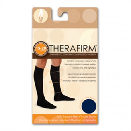 CALCETIN THERAFIRM MEDIANA COMPRESION (15-20 mmHg) CABALLERO TALLA MEDIANA COLOR MARINO - Envío Gratuito