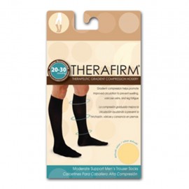 CALCETIN THERAFIRM ALTA COMPRESION (20-30 mmHg) CABALLERO TALLA MEDIANA COLOR BEIGE - Envío Gratuito