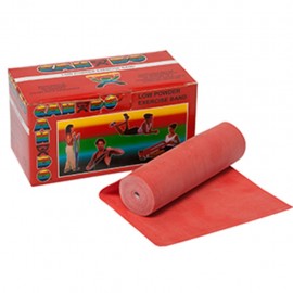 BANDA ELASTICA CANDO PARA EJERCICIOS DE RESISTENCIA LIGERA COLOR ROJO 5.49 MTS - Envío Gratuito