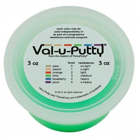 Plastilina Val-u Putty para Ejercicios de Rehabilitación en Mano Resistencia Media Color Lima - Envío Gratuito