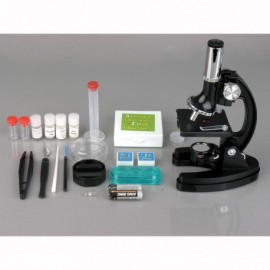 KIT DE ESTUDIANTE, MICROSCOPIO BIOLÓGICO, 300X-600X-1200X - AMSCOPE - Envío Gratuito