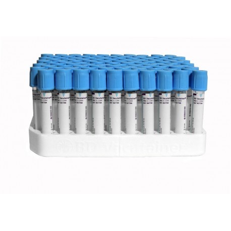 TUBO VACUTAINER AZUL, CITRATO DE SODIO 2.7 ML, 13 X 75, 100 PIEZAS - BD - Envío Gratuito