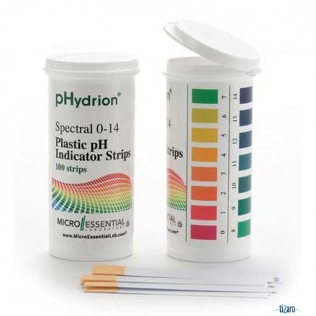 PAPEL PH 0 A 14 HYDRION EN VIAL - MICROESSENTIAL - Envío Gratuito