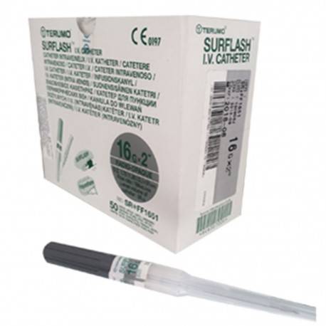 CATETER INTRAVENOSO SURFLASH 16X51 GRIS - Envío Gratuito