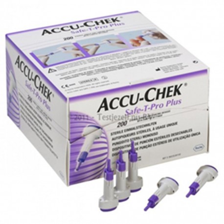 LANCETAS ACCU-CHEK SAFE-T-PRO PLUS CON 200 PIEZAS - Envío Gratuito