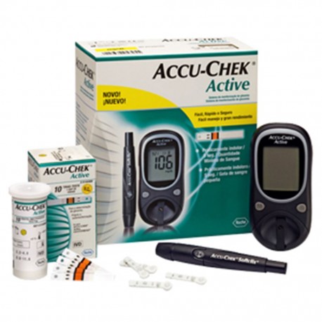 GLUCOMETRO ACCU-CHEK ACTIVE KIT (AEON) - Envío Gratuito