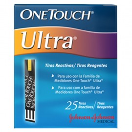 ONETOUCH JOHNSON MEDICAL TIRAS REACTIVAS ULTRA 25 PZ - Envío Gratuito